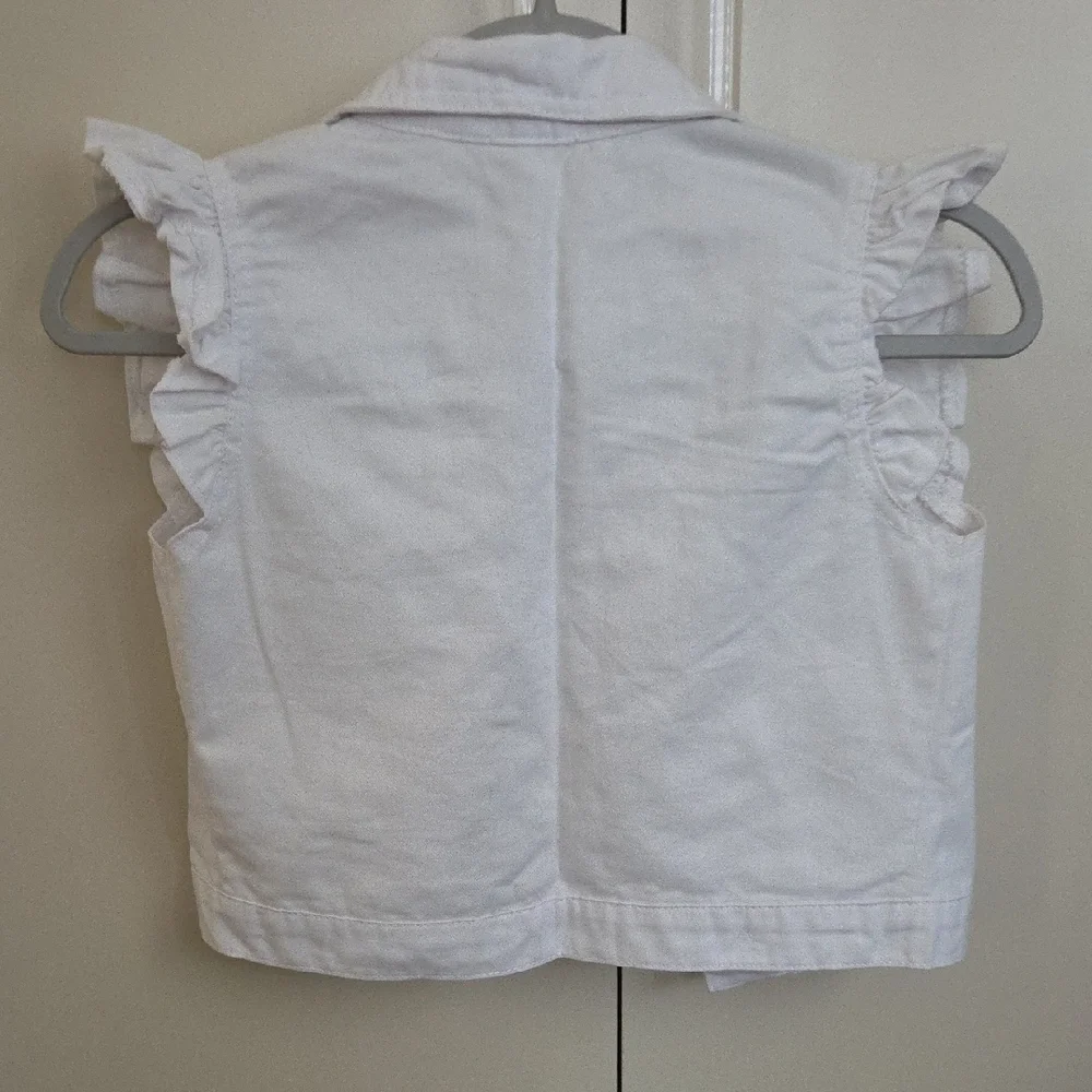 White Ruffled Kids Jacket - Picture 2 of 3